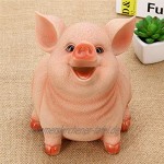 YUEMA Spardose Sparschwein Sparbüchse Niedliche Schwein Sparbehälter aus Harz Geldschwein Geschenk für Kinder und Erwachsene