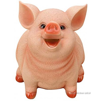 YUEMA Spardose Sparschwein Sparbüchse Niedliche Schwein Sparbehälter aus Harz Geldschwein Geschenk für Kinder und Erwachsene