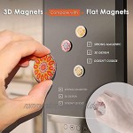 24er Set Kühlschrankmagnete Dekorative Glascabochons Glasmagnete mit Mandala Muster 3D Magnete für Kühlschrank Magnettafel Whiteboard Pinnwand etc. Rund 30mm