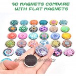 36 Stück Magnete Kühlschrankmagnete 30mm Rund Dekorative Glas Magnete mit Mandala Muster Magnete für Kühlschrank Whiteboard Pinnwand Magnettafel