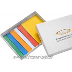 ECENCE 30 Magnetstreifen beschreibbar 100x70mm bunt zuschneidbare Haftstreifen abwischbare Magnetschilder Magnet-Etiketten für Whiteboards Kühlschränke Magnettafeln