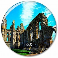 Großbritannien England Whitby Abbey Kühlschrank Magnete Dekorative Magnet Flaschenöffner Tourist City Travel Souvenir Collection Geschenk Starker Kühlschrank Aufkleber
