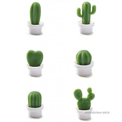 Kcnsieou Dekorative Magnete Magnet Mini Kaktus Kühlschrank Festivals Magnetaufkleber ein Set von 6 Stück