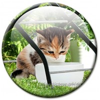 Kühlschrankmagnet Katze mit lustigem Katzenmotiv „Unter dem Gartenstuhl!“ Magnete für Magnettafel Bunt stark groß rund 50mm