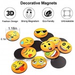 MORCART Emoji Magnete Kühlschrankmagnete Dekorative Küche Fridge Locker Magnettafel Eisen Büro Kleinkinder und Erwachsene Geschenk 54 Pcs
