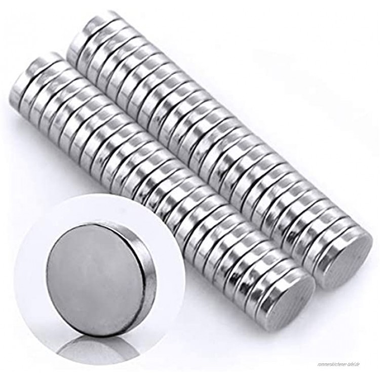 Omnicube Runde N35 Neodym Magnete Extra Stark 50 Stück | 5x1mm Starke Magnete | Geeignet für Magnettafeln Kühlschränke Whiteboards und vieles mehr