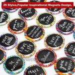 Outus 25 Stück Kühlschrankmagnete Motivation Magnet Runde Magnete für Whiteboard Magnettafel,Kühlschrank Dekorative Küche Büro