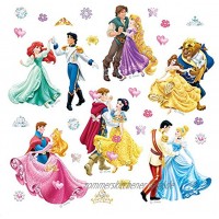 AG Design Disney Prinzessinnen Kinderzimmer Wand Sticker PVC-Folie Phtalate-Free Mehrfarbig 30 x 30 cm