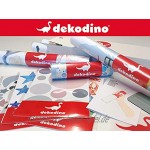 dekodino® Fenstersticker Kinderzimmer Aquarell Fuchs Panda Hase Luftballon