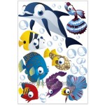 GESCHENKE-FABRIK Wandsticker mit Motiv 'Unterwasserwelt Fische Ozean' Wandtattoo für Zimmerwände Kinder- und Jugendzimmer Junge oder Mädchen 75-teiliges Set auch als Geschenk
