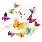 TUPARKA 36 Stück 3D Schmetterlinge Deko Schmetterling Wanddeko Butterfly Wandsticker 3D Wandtatoo Schmetterlinge Balkon Deko Farbe mischen