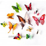 TUPARKA 36 Stück 3D Schmetterlinge Deko Schmetterling Wanddeko Butterfly Wandsticker 3D Wandtatoo Schmetterlinge Balkon Deko Farbe mischen