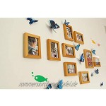 ViViKaya 24 Stück 3D Schmetterlinge Doppelflügel Deko Schmetterling Wanddeko Butterfly Wandsticker Klebepunkten+ Magnet Wanddeko für Kinderzimmer Küche Wand Kühlschrank Blau