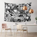 Baulred Wandteppich Junji ito Collage Tapisserie Heimdekoration 152,4 x 101,6 cm für Wohnzimmer