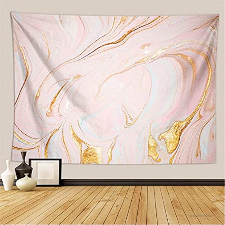 Ciujoy Marmor Wandteppich Rosa fließendes Gold Tapisserie Tuch Wandtuch Wandbehang Psychedelische Tapisserie Dekoration für Schlafzimmer Wohnzimmer Lange:200XBreite:150 cm