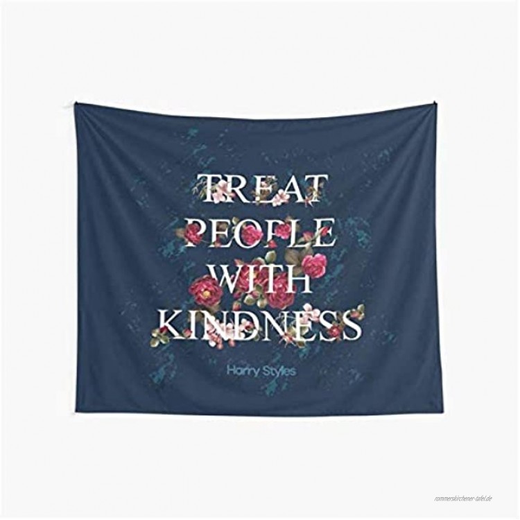 CuYatry „Treat People with Kindness“ – Harry Styles Boutique Wandbehang Tapisserie Vintage Tapisserie Wandteppich Mikrofaser Pfirsich Home Decor 59,1 x 51,5 cm