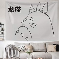 JUZSCSYPCQ Hayao Miyazaki Mein Nachbar Totoro Anime Wandteppich Cartoon Wandbehang Schlafzimmer Wohnzimmer Schlafsaal Nachttisch Hintergrundstoff Dekoration Kunst 150X130Cm 13