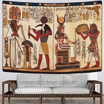 Sevenstars Ägyptischer Wandteppich Mythologie ägyptische Götter Pharaonen Hieroglyphische Schnitzereien Wandteppiche für Zimmer