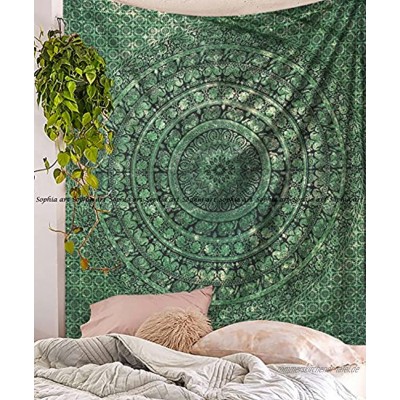 Sophia Art Tapisserie  Wandbehang Mandala Mandala Grün