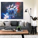 SUCHDECO Galaxis Wandteppich Sternenhimmel Blau und Rot Tapisserie Schwarz Psychedelisch Tapisserie Astrologie Universum Wandbehang für Schlafzimmer 150x130CM