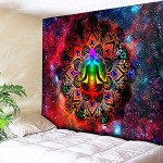 xqwzm Starry Night Galaxy Decor psychedelischen Wandbehang Wandbehang indische Mandala Wandteppiche Hippie Chakra Boho Wandtuch-200X150CM