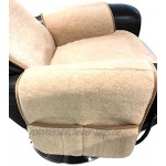 Alpenwolle Sesselschoner Relaxsessel Alpaca mit Taschen und Befestigung Überwurf Sitzauflage 100% Wolle