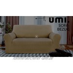 Brand Umi Sofaüberzug Jacquard Sofabezug Stretch Sofahusse Couchhusse Wohnzimmer 2-Sitzer Blau