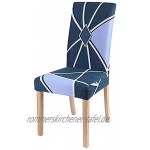Geometrischer Druck elastischer Stuhlbezug großer elastischer Stuhlbezug Restaurantbankett-Home-Party-Dekoration A15 4pcs