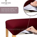 SCHEFFLER-Home Stretch Stuhlbezug Mia | elastische Stuhlauflage | Sitzbezug Esszimmerstuhl | Elegante Auflage für Stühle | Mikrofaser Stuhlhussen Stretch mit Gummiband