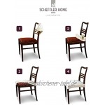 SCHEFFLER-Home Stretch Stuhlbezug Mia | elastische Stuhlauflage | Sitzbezug Esszimmerstuhl | Elegante Auflage für Stühle | Mikrofaser Stuhlhussen Stretch mit Gummiband