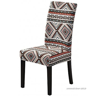 Stretch-Blumendruck-Stuhl-Abdeckung Multifunktions-Spandex-elastisches Tuch Universal-Sitzschutz für Zuhause Esszimmer A19 1pc
