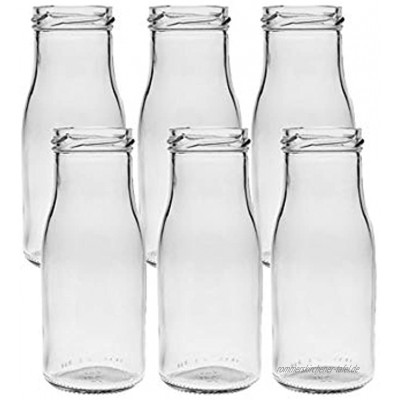 6 Stück Runde | Typ 156 | Mini Vasen Glasfläschchen kleine | Dekoflaschen Flasche | Väschen Vase Glasflaschen Blumenvase 6 Stück