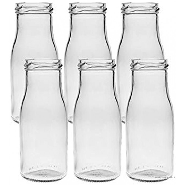 6 Stück Runde | Typ 156 | Mini Vasen Glasfläschchen kleine | Dekoflaschen Flasche | Väschen Vase Glasflaschen Blumenvase 6 Stück
