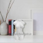BESTonZON Keramik Weiblicher Körper Blumenvase Kreative Skulptur Figur Abstrakte Vase Flasche Herzstück Vase Wohnkultur Weiß