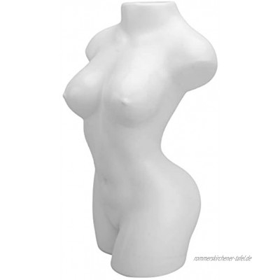 BESTonZON Keramik Weiblicher Körper Blumenvase Kreative Skulptur Figur Abstrakte Vase Flasche Herzstück Vase Wohnkultur Weiß