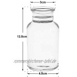 casavetro 10 x kleine Vasen Milk-rund 250 ml kleine Glas-vasen Deko-Flaschen Fläschchen Apotheker10 x 250 ml