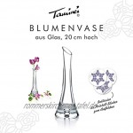 Garbanzo-Shop 1 Stück Höhe 20cm Vase Glas für Einzelblumen Rosen oder kleine Gebinde schöne Glasvase für jeden Tisch,