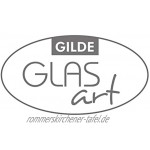 GILDE GLAS art Design-Vase Dekoobjekt handgefertigt aus Glas H 36,5 cm