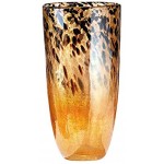 GILDE GLAS art Design-Vase Dekoobjekt handgefertigt aus Glas H 36,5 cm