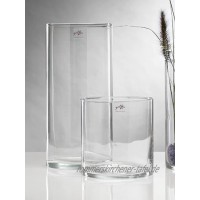 Glasvase CYLI Glas Vase Tischvase Blumenvase Zylinder 40 cm