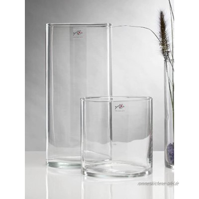 Glasvase CYLI Glas Vase Tischvase Blumenvase Zylinder 40 cm