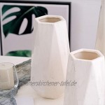 HCHLQLZ 20cm Weiß Marmor Vase Keramik Vasen Blumenvase Deko Dekoration