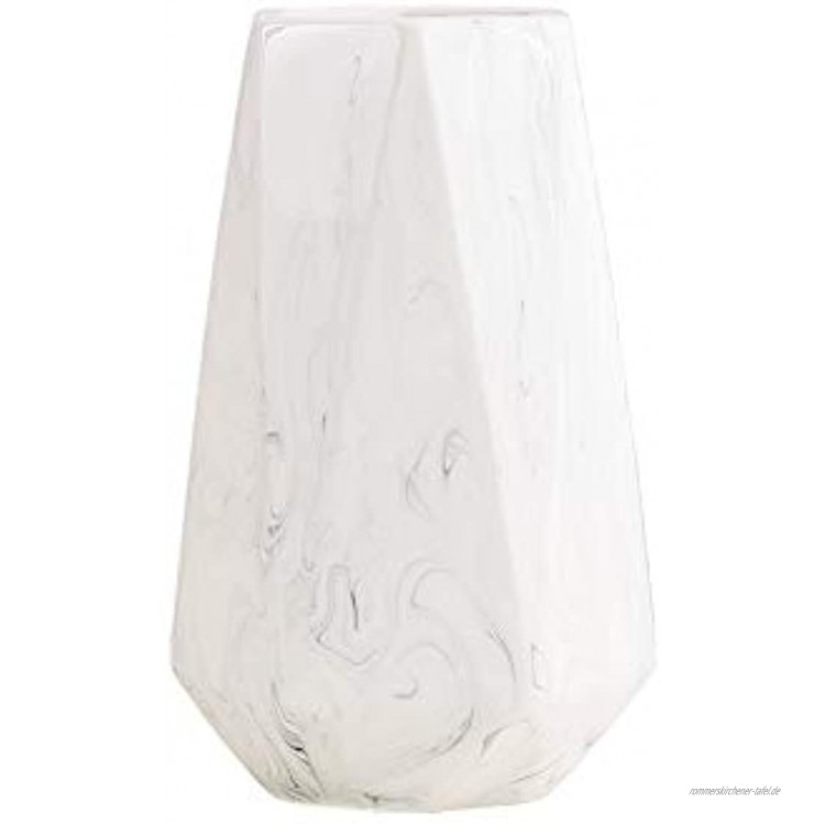 HCHLQLZ 20cm Weiß Marmor Vase Keramik Vasen Blumenvase Deko Dekoration