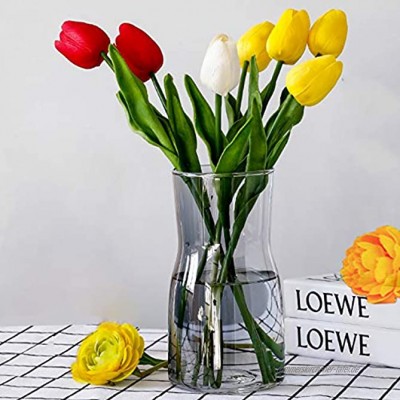 Hey_you Klarglas Vase Kristall dekorative Vase Blumenblume Pflanzenbehälter für Home Office Dekor Geschenk für Hochzeit Einweihungsparty feiern