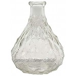 itsisa Glasvase Vintage Klarglas Vase H: 11,5-14,5 cm 6er Set schöne kleine Vase Landhaus Stil zur Tischdekoration