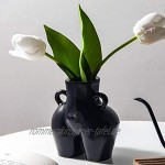 Menschliche Körperform Vase Körperblumenvase minimalistische Keramikvase Moderne schicke Vase für Heimdekoration Aufbewahrungsbehälter für Schreibwaren Pflanze getrocknete Blumen,schwarz