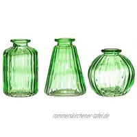 Sass & Belle Vasen aus Glas Grün 3 Stück