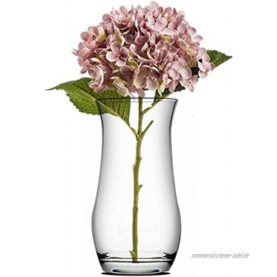 Unishop Vase aus Glas Blumenvase 21 cm hoch elegant und elegant
