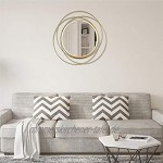 arthomer Wandspiegel Geometrischen Wandspiegel Für Wohnzimmer Büro Runden Dekorativen Spiegel Einweihungsgeschenke,Gold