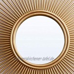 CJY- mirror Runde Sunburst Wandspiegel für Wohnzimmer große runde Spiegel Gold dekorative Wand montierbar Shabby Chic Home Decor Wandspiegel für Flur